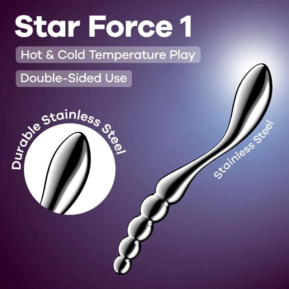 Satisfyer Star Force 1 -  Steel 21 cm Dildo Satisfyer Discreet Intimate Essentials.