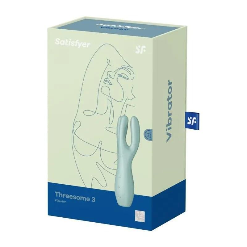 Satisfyer Threesome 3 Layon Vibrator Mint Satisfyer Discreet Intimate Essentials.