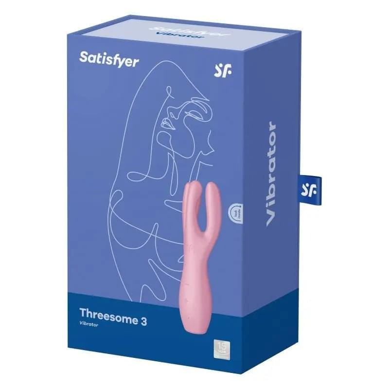 Satisfyer Threesome 3 Layon Vibrator Pink Satisfyer Discreet Intimate Essentials.