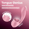 Shop affordable quality Satisfyer Tongue Genius - USB Rechargeable Vibrator with Flicking Clit Stimulator - Discreet Intimate Essentials - VIBRATORS-PREMIUM - Satisfyer