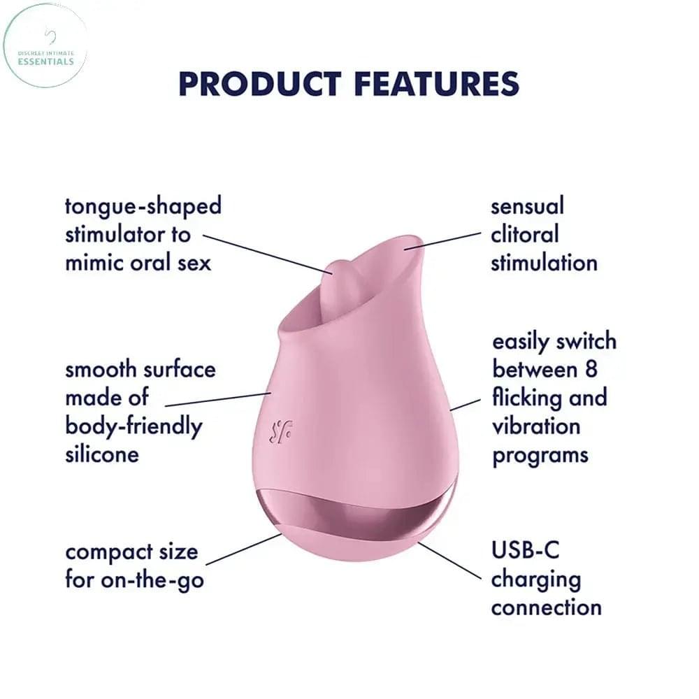 Satisfyer Tongue Player -  USB Rechargeable Flicking Stimulator Satisfyer Discreet Intimate Essentials.