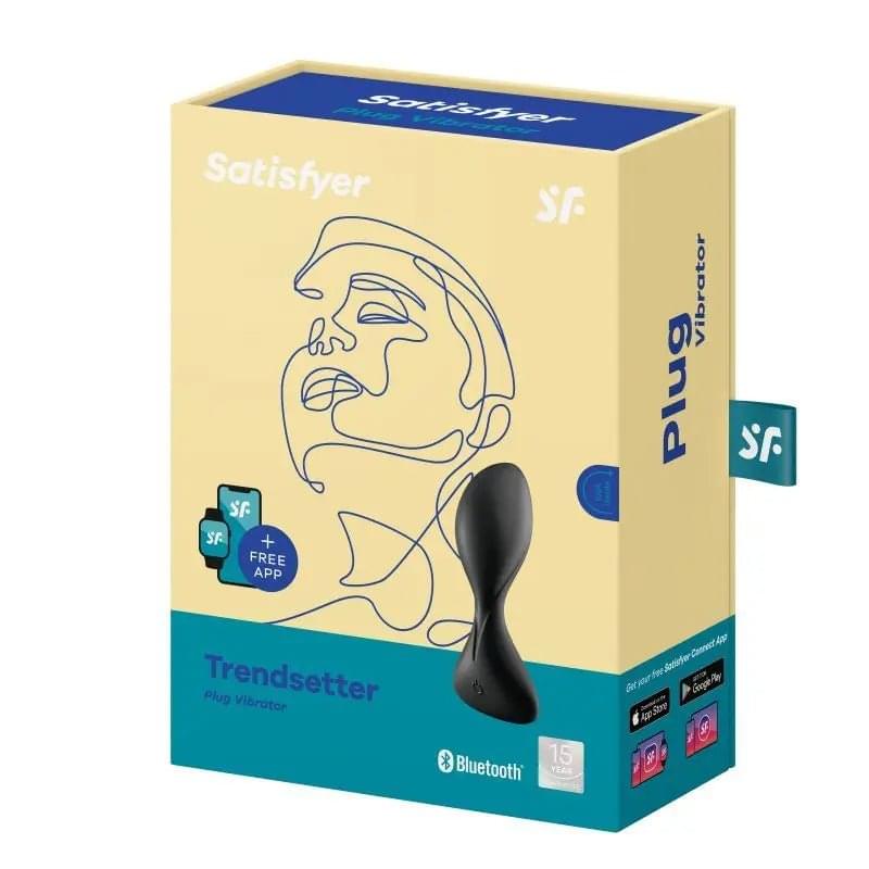 Satisfyer Trendsetter Connect App Vibrating Anal Plug Black Satisfyer Discreet Intimate Essentials.