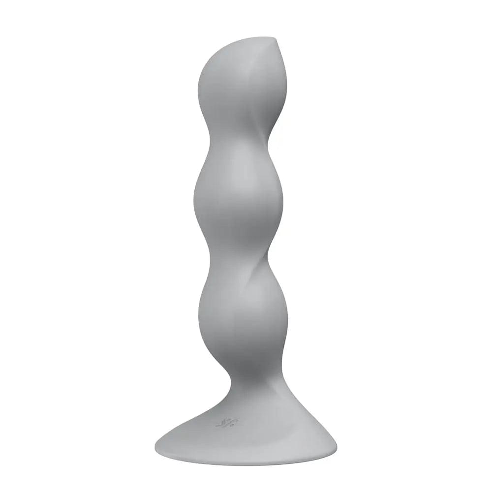 Satisfyer Triple Ball-R - Grey - Grey 18 cm Beaded and Weighted Dildo Satisfyer Discreet Intimate Essentials.