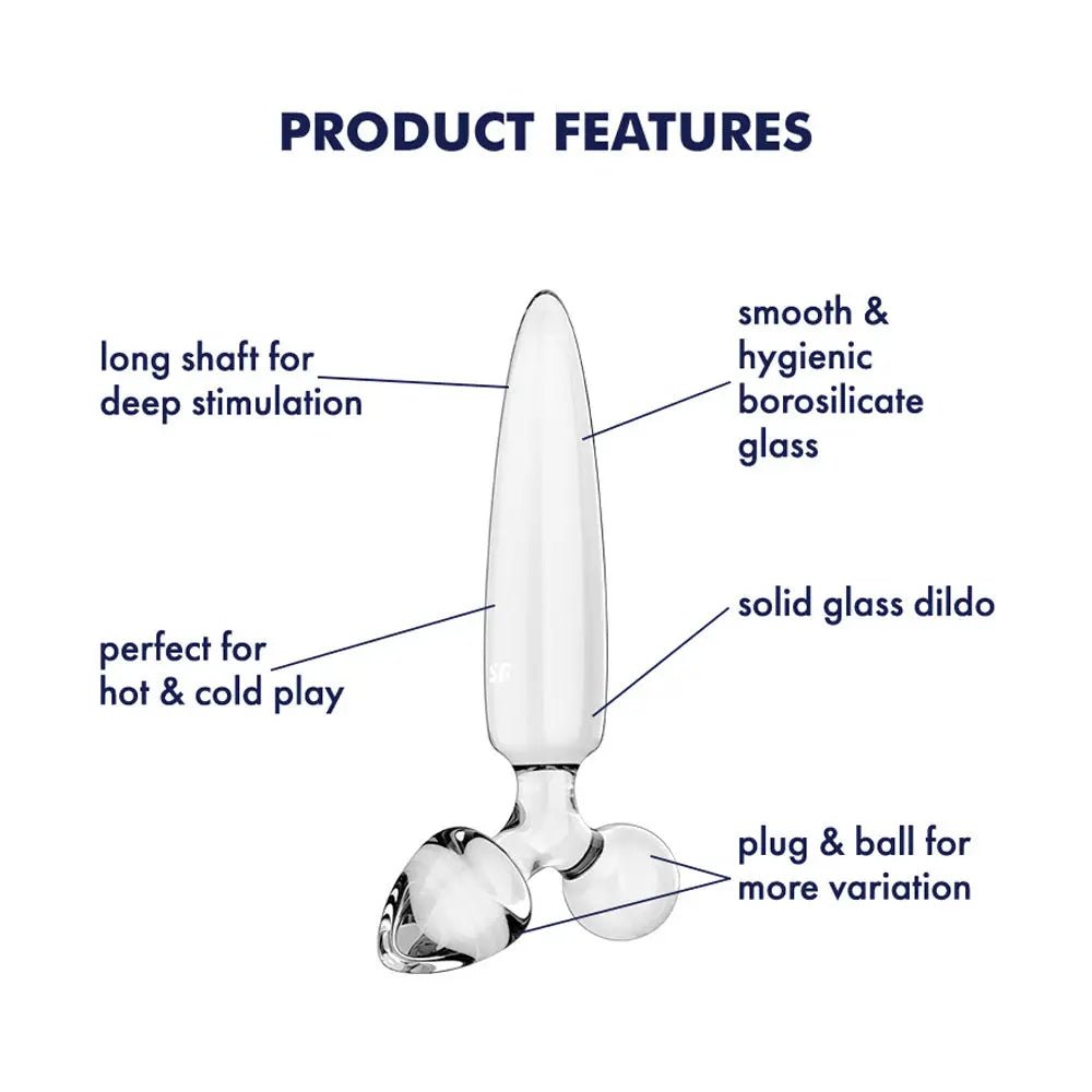 Shop affordable quality Satisfyer Triple Crystal 1 - Glass 3-in-1 Butt Plug - Discreet Intimate Essentials - GLASS TOYS-PREMIUM - Satisfyer