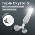 Shop affordable quality Satisfyer Triple Crystal 2 - Glass 3-in-1 Butt Plug - Discreet Intimate Essentials - GLASS TOYS-PREMIUM - Satisfyer