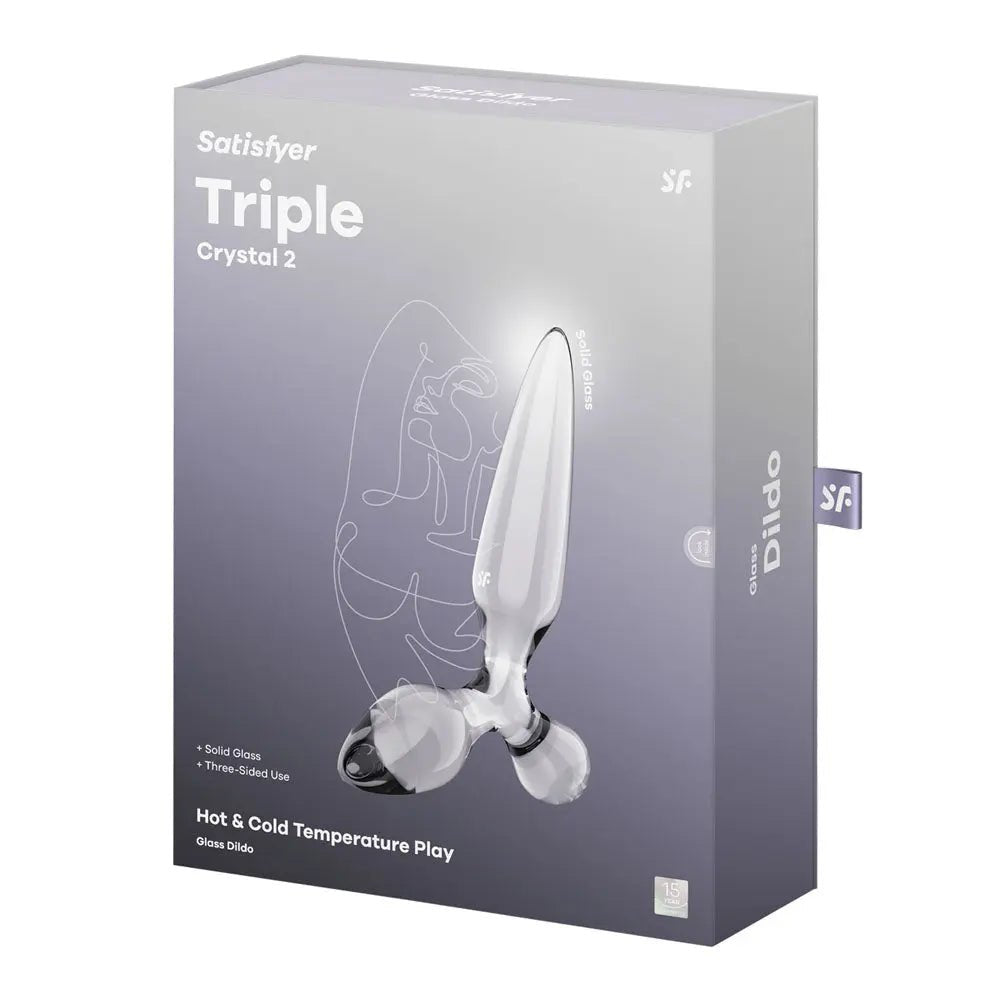 Shop affordable quality Satisfyer Triple Crystal 2 - Glass 3-in-1 Butt Plug - Discreet Intimate Essentials - GLASS TOYS-PREMIUM - Satisfyer