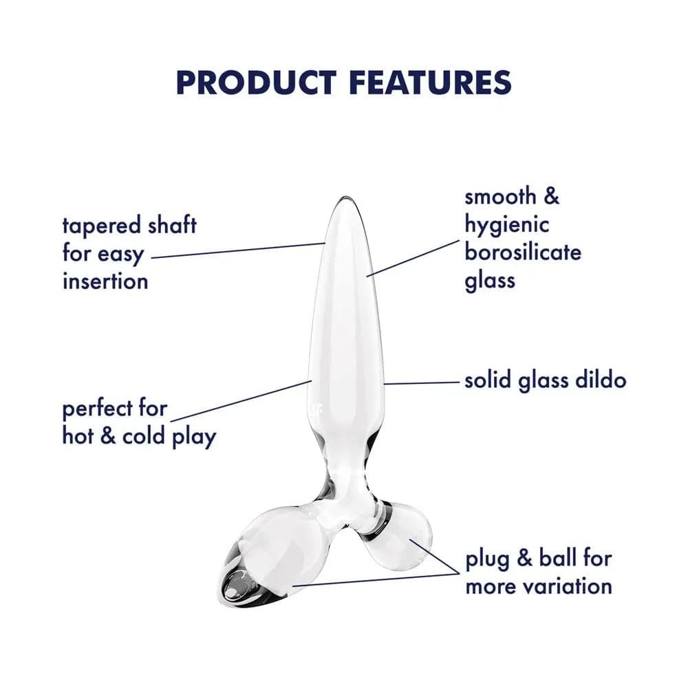 Satisfyer Triple Crystal 2 -  -  Glass 3-in-1 Butt Plug Satisfyer Discreet Intimate Essentials.