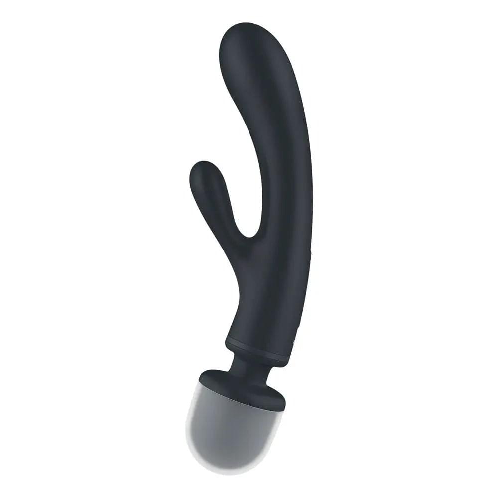 Satisfyer Triple Lover - Grey USB Rechargeable Rabbit Vibrator and Massage Wand Satisfyer Discreet Intimate Essentials.