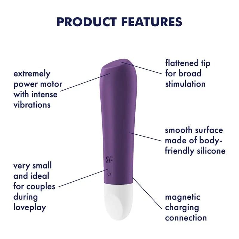Satisfyer Ultra Power Bullet 2 -  USB Rechargeable Bullet Satisfyer Discreet Intimate Essentials.