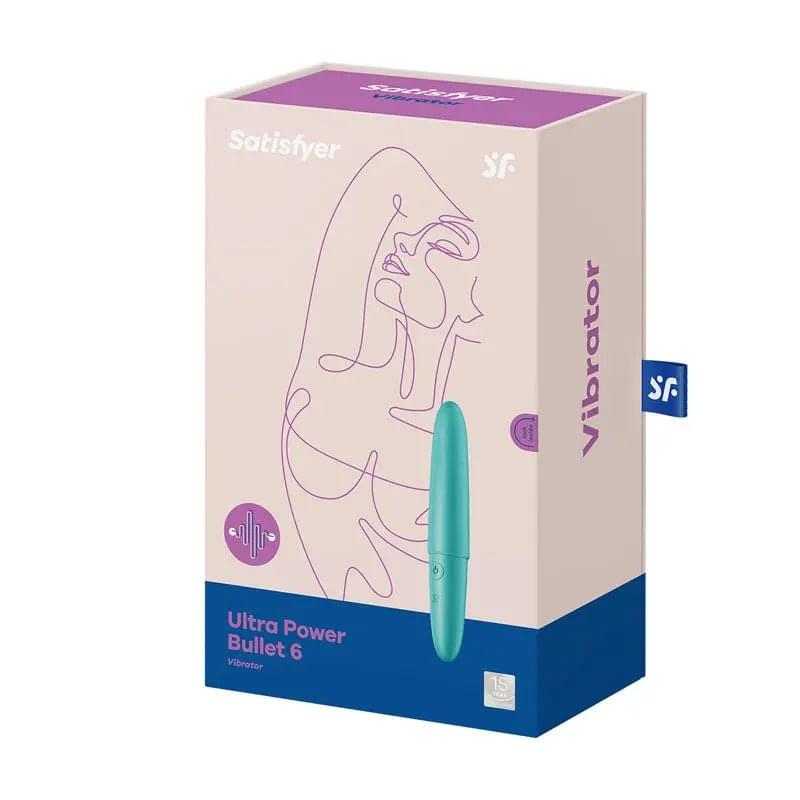 Satisfyer Ultra Power Bullet 6 - Turquoise USB Rechargeable Bullet Satisfyer Discreet Intimate Essentials.