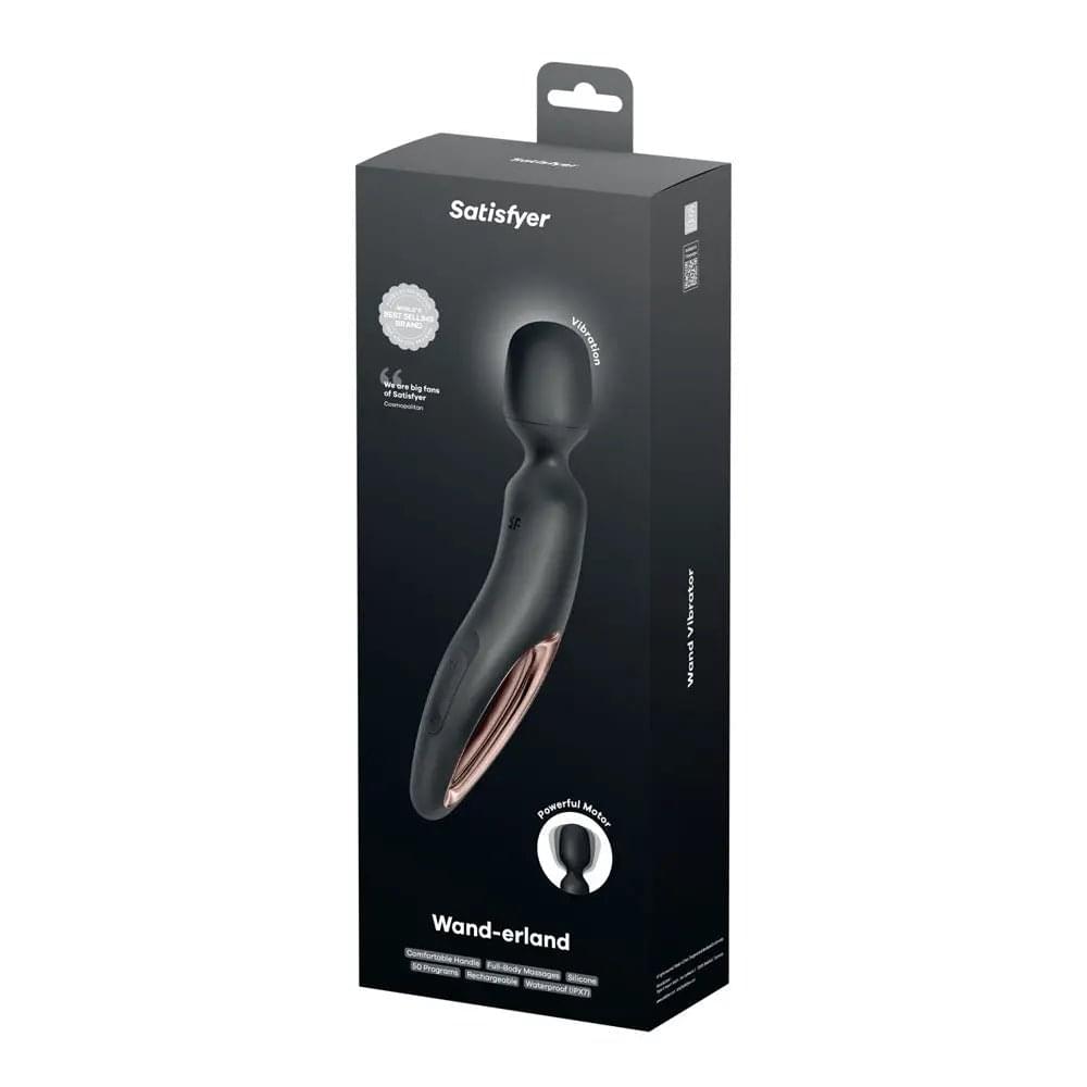 Satisfyer Wand-erland -  - /Rose Gold USB Rechargeable Massage Wand Satisfyer Discreet Intimate Essentials.