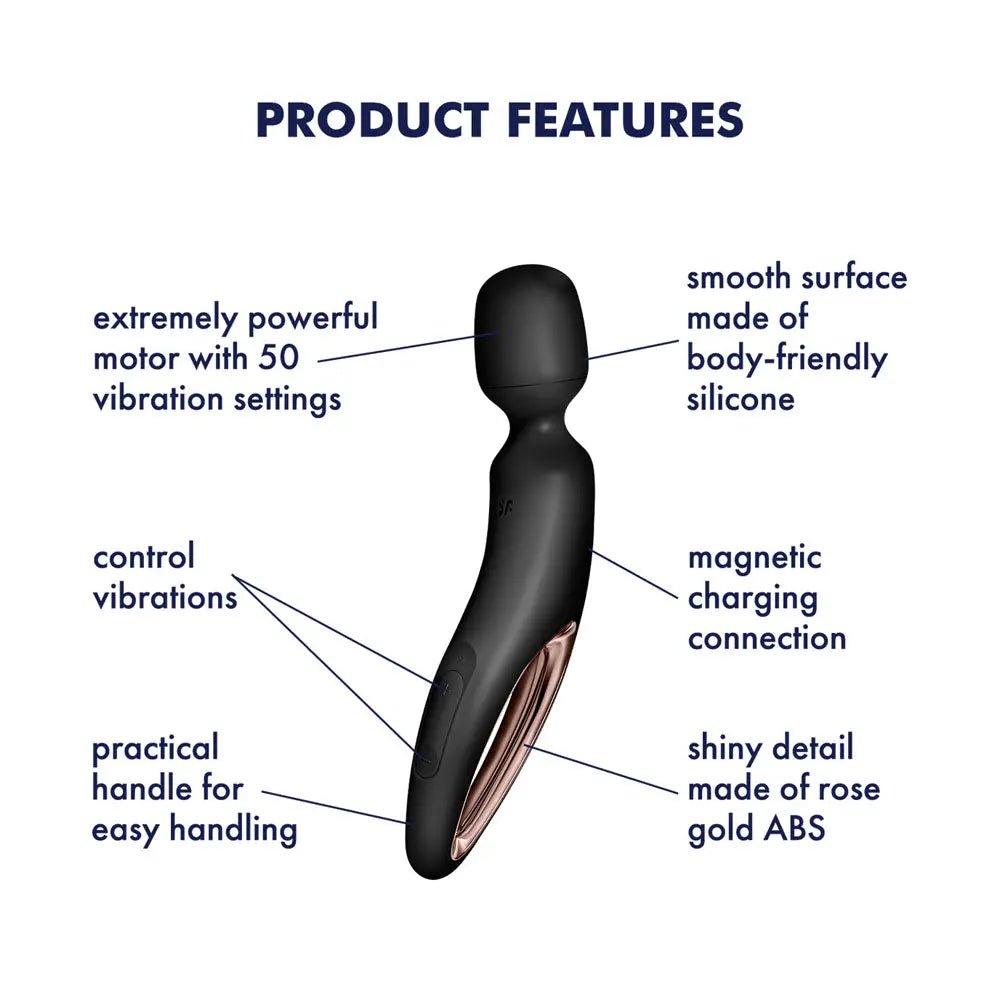 Shop affordable quality Satisfyer Wand-erland - /Rose Gold USB Rechargeable Massage Wand - Discreet Intimate Essentials - VIBRATORS-PREMIUM - Satisfyer