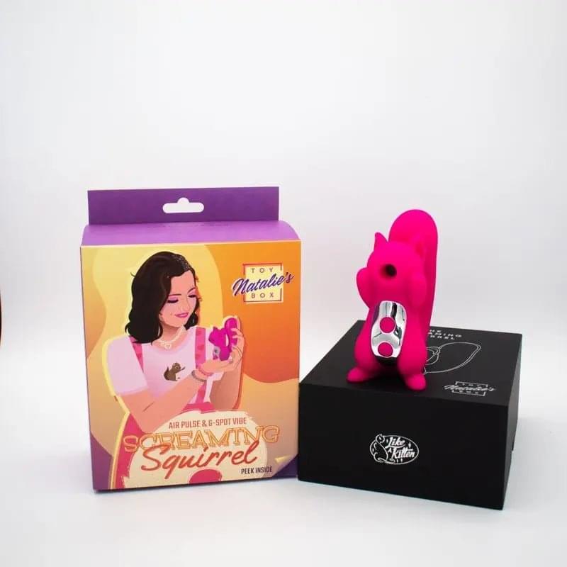 Screaming Squirrel Air Pulse & G-Spot Vibrator Natalies Toy Box Discreet Intimate Essentials.