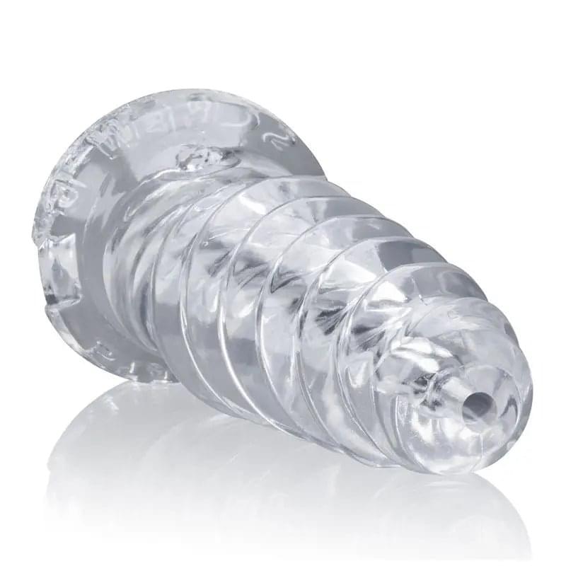 ScrewD Super Squish Corkscrew Jackoff Toy Clear OxBalls Discreet Intimate Essentials.