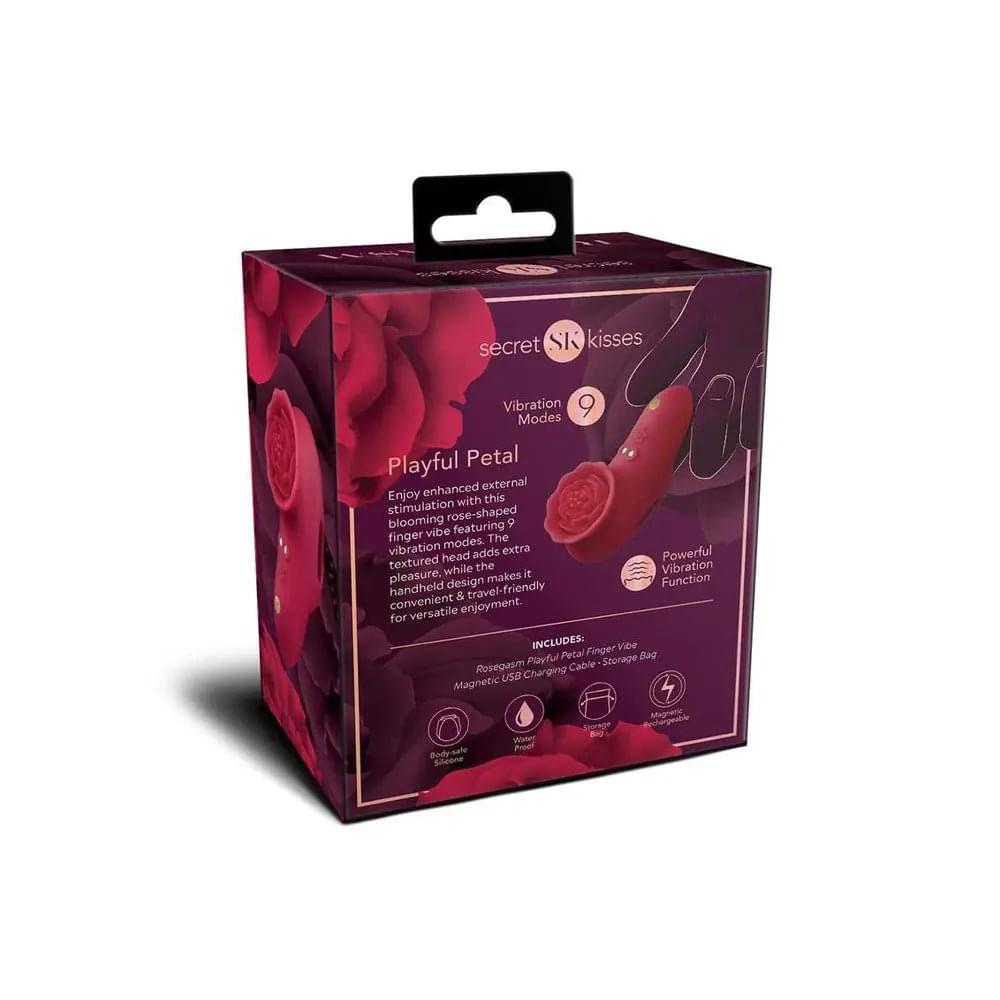 Secret Kisses ROSEGASM PLAYFUL PETAL -  USB Rechargeable Finger Stimulator Xgen Products Discreet Intimate Essentials.