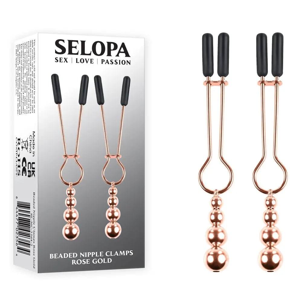 Selopa BEADED NIPPLE CLAMPS -  -  Nipple Clamps - Set of 2 Selopa Discreet Intimate Essentials.