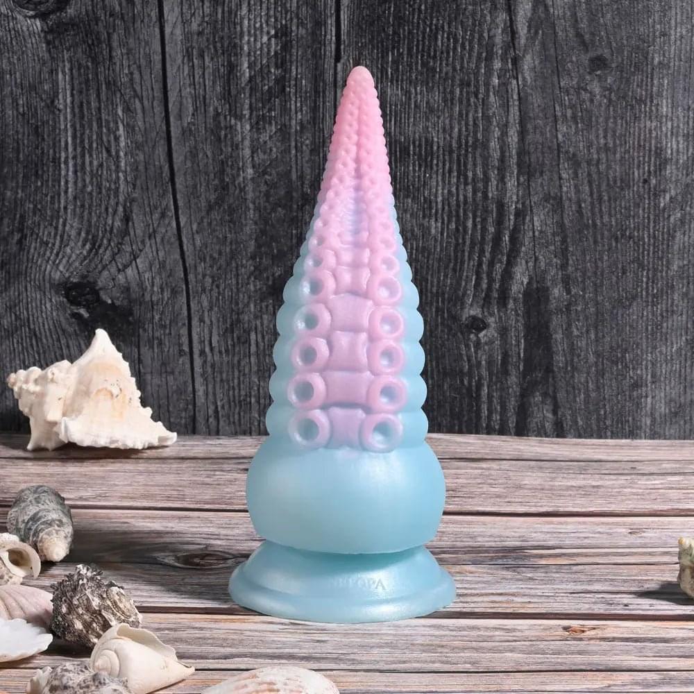 Selopa STUCK ON YOU - Blue/Pink 19 cm USB Rechargeable Vibrating Tentacle Fantasy Dildo Selopa Discreet Intimate Essentials.