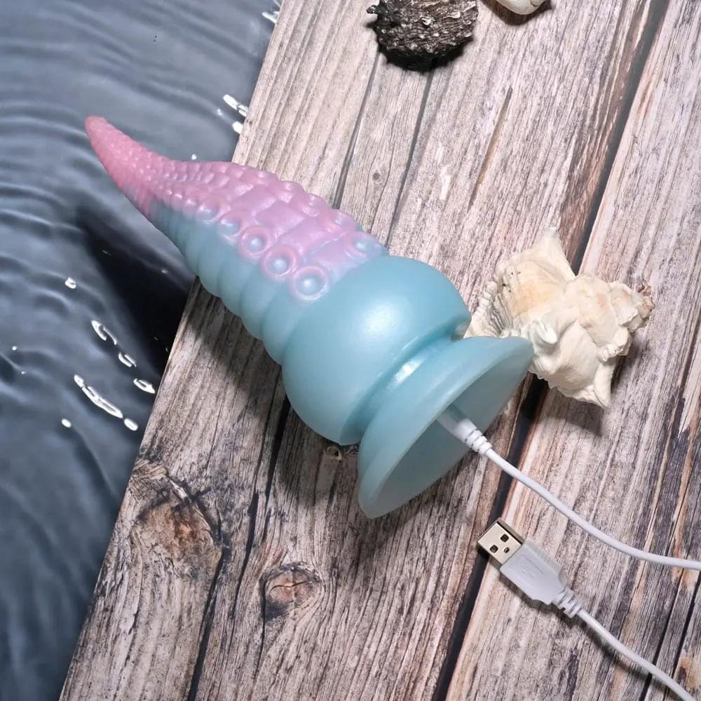 Selopa STUCK ON YOU - Blue/Pink 19 cm USB Rechargeable Vibrating Tentacle Fantasy Dildo Selopa Discreet Intimate Essentials.