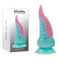 Selopa STUCK ON YOU - Blue/Pink 19 cm USB Rechargeable Vibrating Tentacle Fantasy Dildo Selopa Discreet Intimate Essentials.