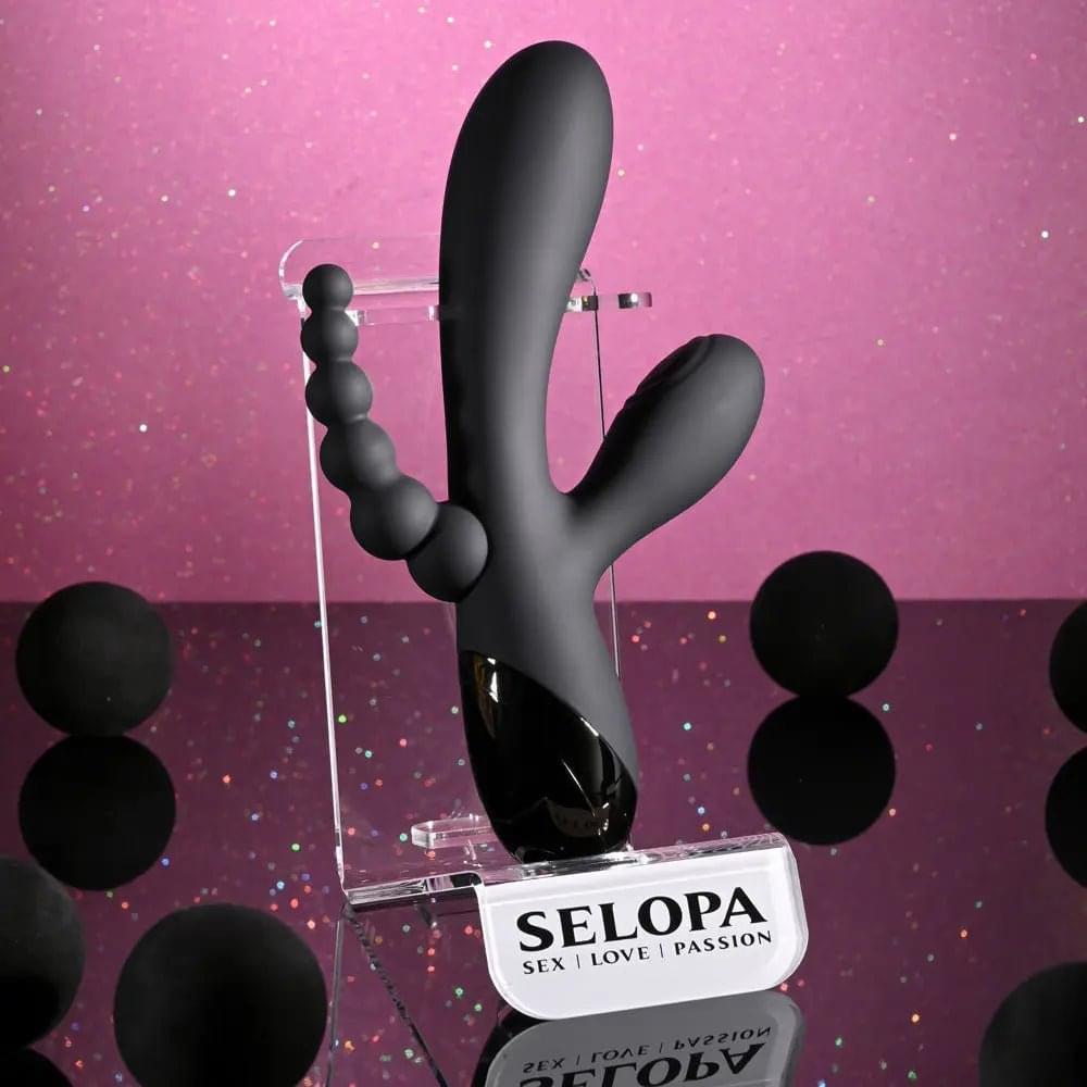 Selopa TRIPLE ACES -  19.7 cm USB Rechargeable Triple Stimulator Vibrator Selopa Discreet Intimate Essentials.