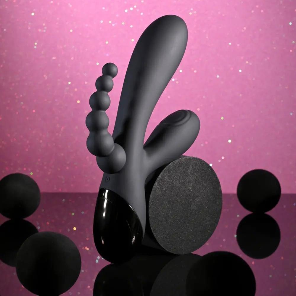 Selopa TRIPLE ACES -  19.7 cm USB Rechargeable Triple Stimulator Vibrator Selopa Discreet Intimate Essentials.