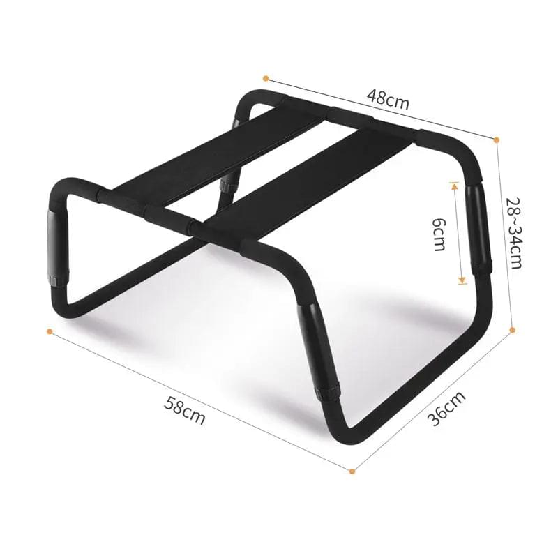 Sex Chair Adjustable Height Black PU Seat Daytona Discreet Intimate Essentials.