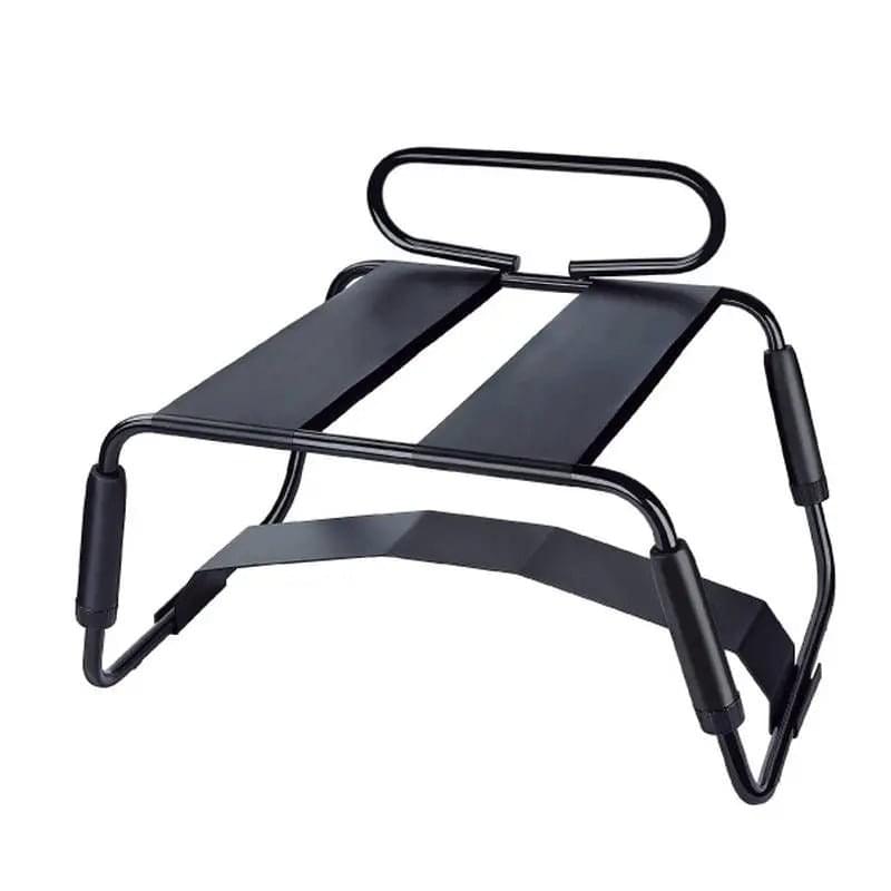 Sex Chair Adjustable Height Black w Handle and Arch Bridge Daytona Discreet Intimate Essentials.