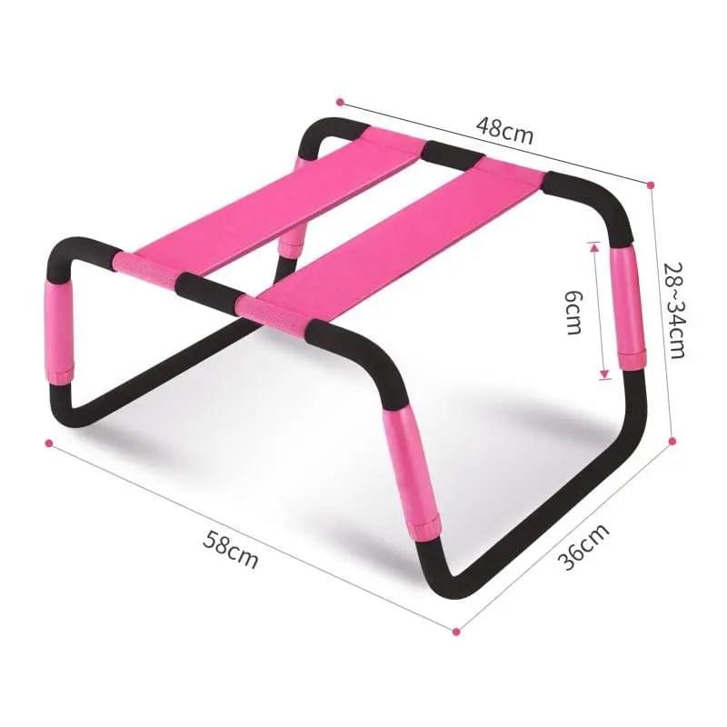 Sex Chair Adjustable Height Pink PU Seat Daytona Discreet Intimate Essentials.
