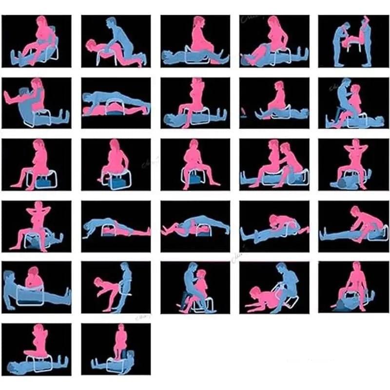 Sex Chair Adjustable Height Pink PU Seat Daytona Discreet Intimate Essentials.