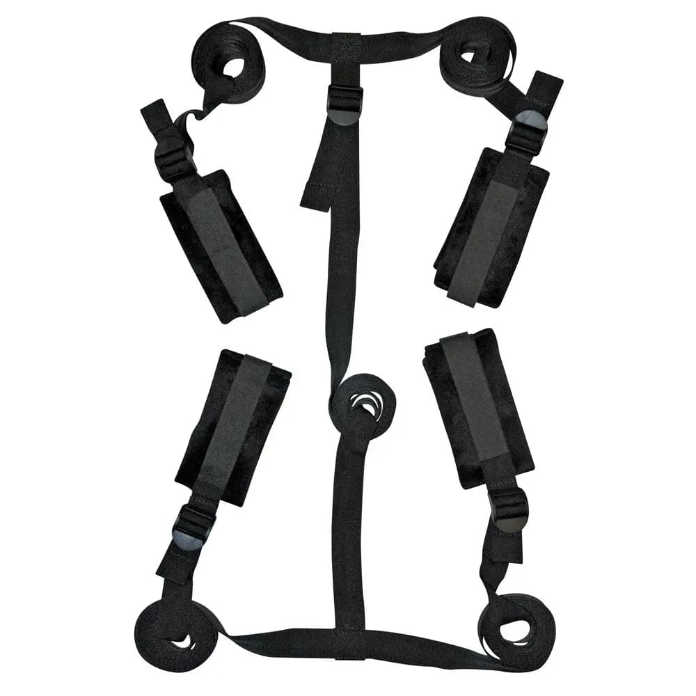 Sex & Mischief Bed Bondage Restraint Kit - Under the Bed Restraint System Sportsheets Discreet Intimate Essentials.