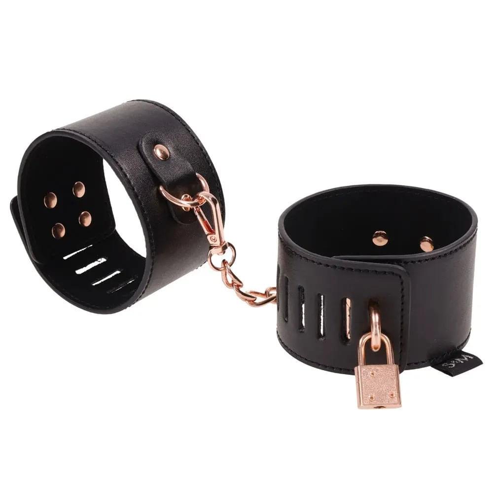 Sex & Mischief Brat Locking Cuffs - /Rose Gold Hand Cuffs Sportsheets Discreet Intimate Essentials.