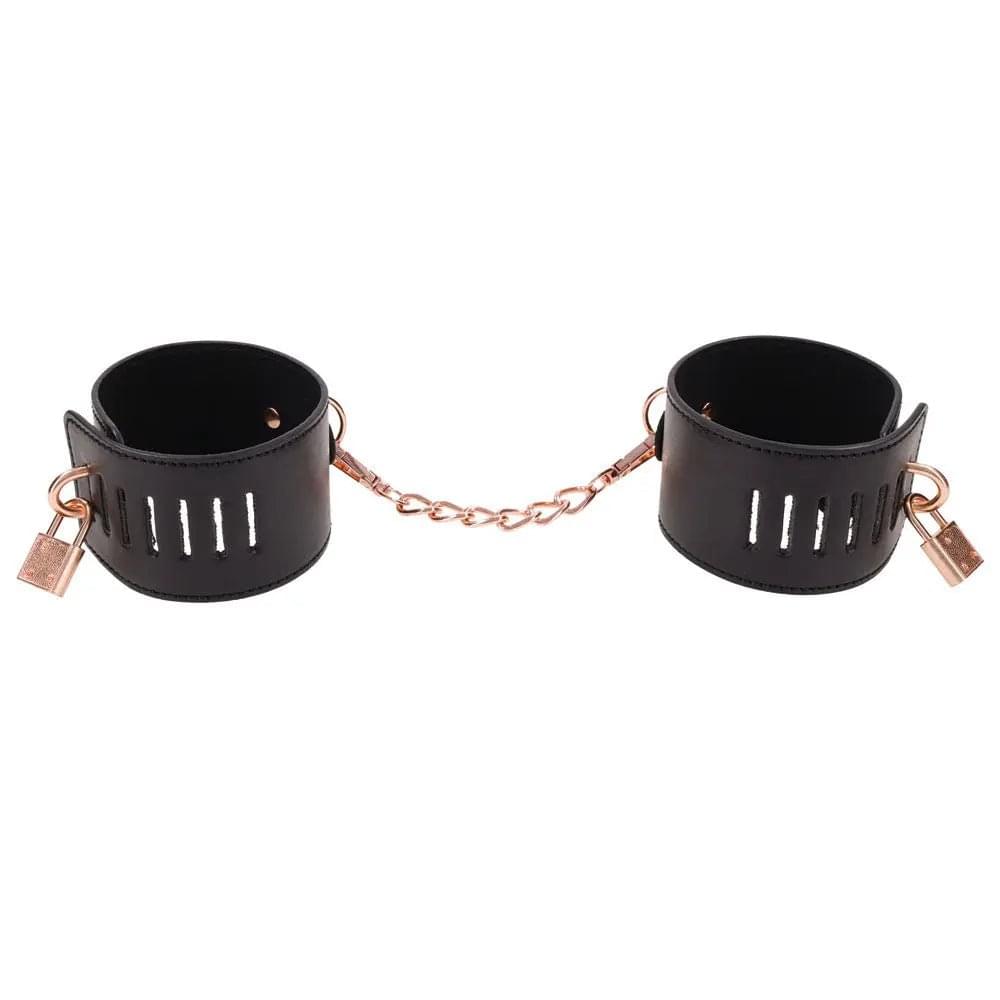 Sex & Mischief Brat Locking Cuffs - /Rose Gold Hand Cuffs Sportsheets Discreet Intimate Essentials.