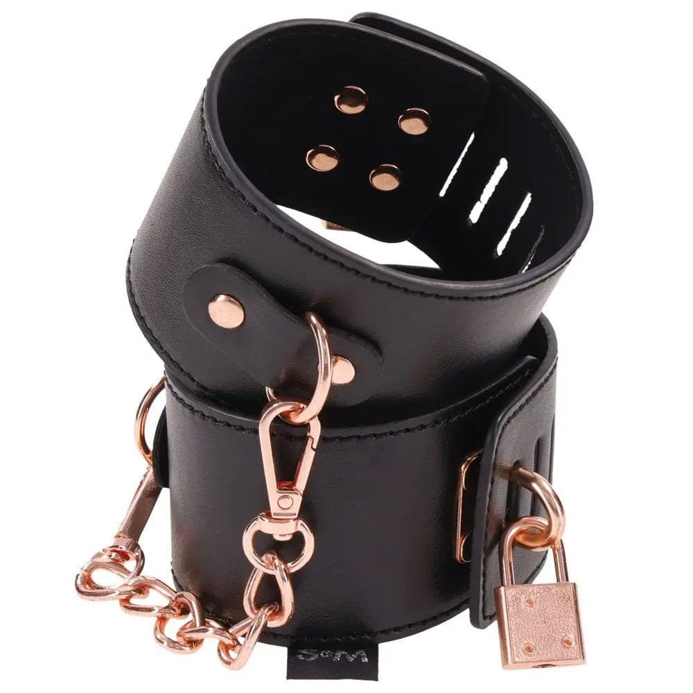 Sex & Mischief Brat Locking Cuffs - /Rose Gold Hand Cuffs Sportsheets Discreet Intimate Essentials.