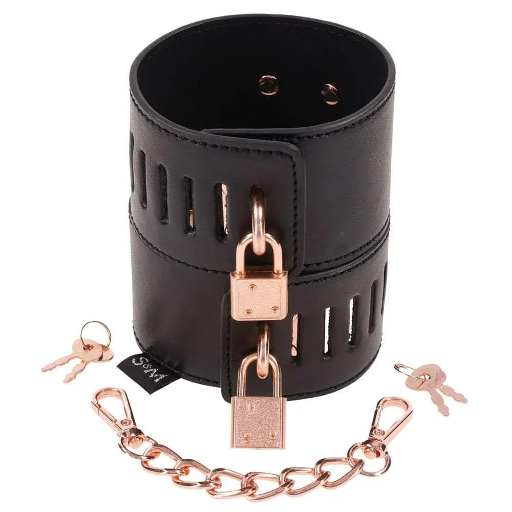 Sex & Mischief Brat Locking Cuffs - /Rose Gold Hand Cuffs Sportsheets Discreet Intimate Essentials.