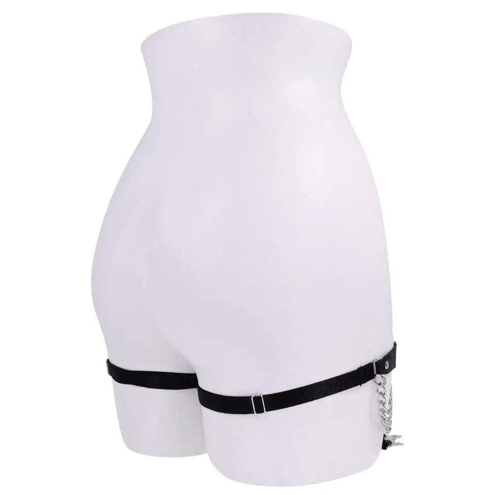 Sex & Mischief Chain Lace Garters - /Metal Garters Sportsheets Discreet Intimate Essentials.