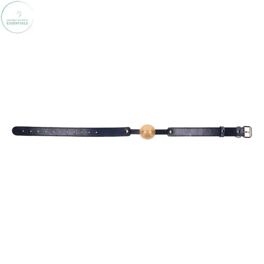 Sex & Mischief Cougar Ball Gag - Navy /Gold Mouth Restraint Sportsheets Discreet Intimate Essentials.