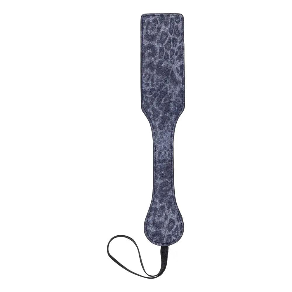 Sex & Mischief Cougar Studded Paddle - Navy  Paddle with Gold Studs Sportsheets Discreet Intimate Essentials.
