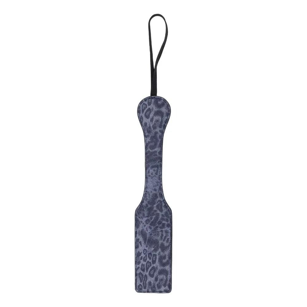 Sex & Mischief Cougar Studded Paddle - Navy  Paddle with Gold Studs Sportsheets Discreet Intimate Essentials.