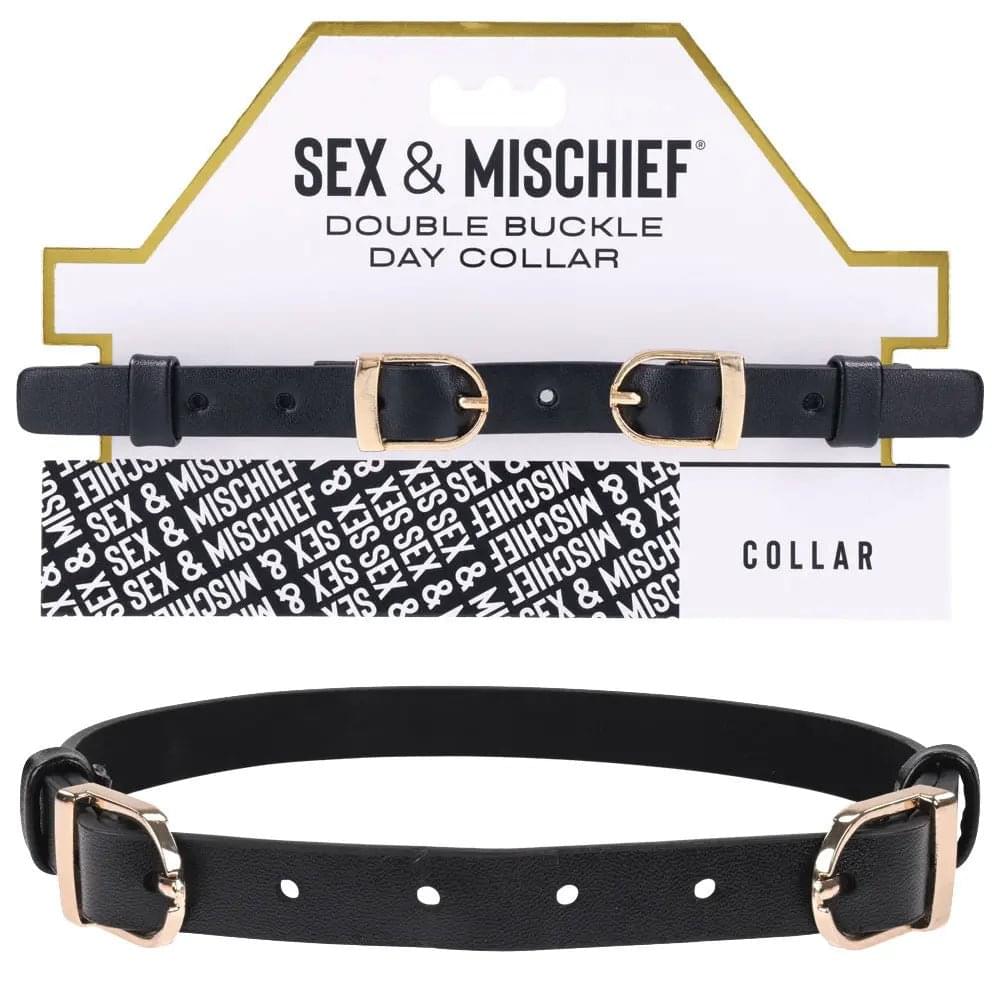 Sex & Mischief Double Buckle Day Collar -  Collar Sportsheets Discreet Intimate Essentials.