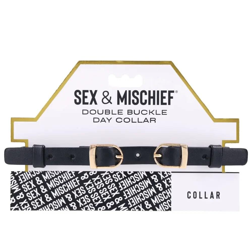 Sex & Mischief Double Buckle Day Collar -  Collar Sportsheets Discreet Intimate Essentials.
