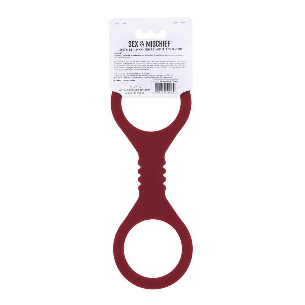 Sex & Mischief Enchanted Small Silicone Cuffs - Burgundy Small Restraints Sportsheets Discreet Intimate Essentials.