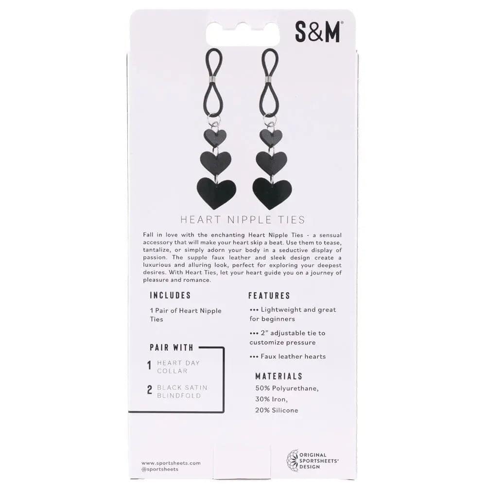 Sex & Mischief Heart Nipple Ties -  Nipple Restraints - Set of 2 Sportsheets Discreet Intimate Essentials.