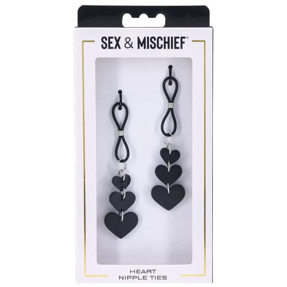 Sex & Mischief Heart Nipple Ties -  Nipple Restraints - Set of 2 Sportsheets Discreet Intimate Essentials.