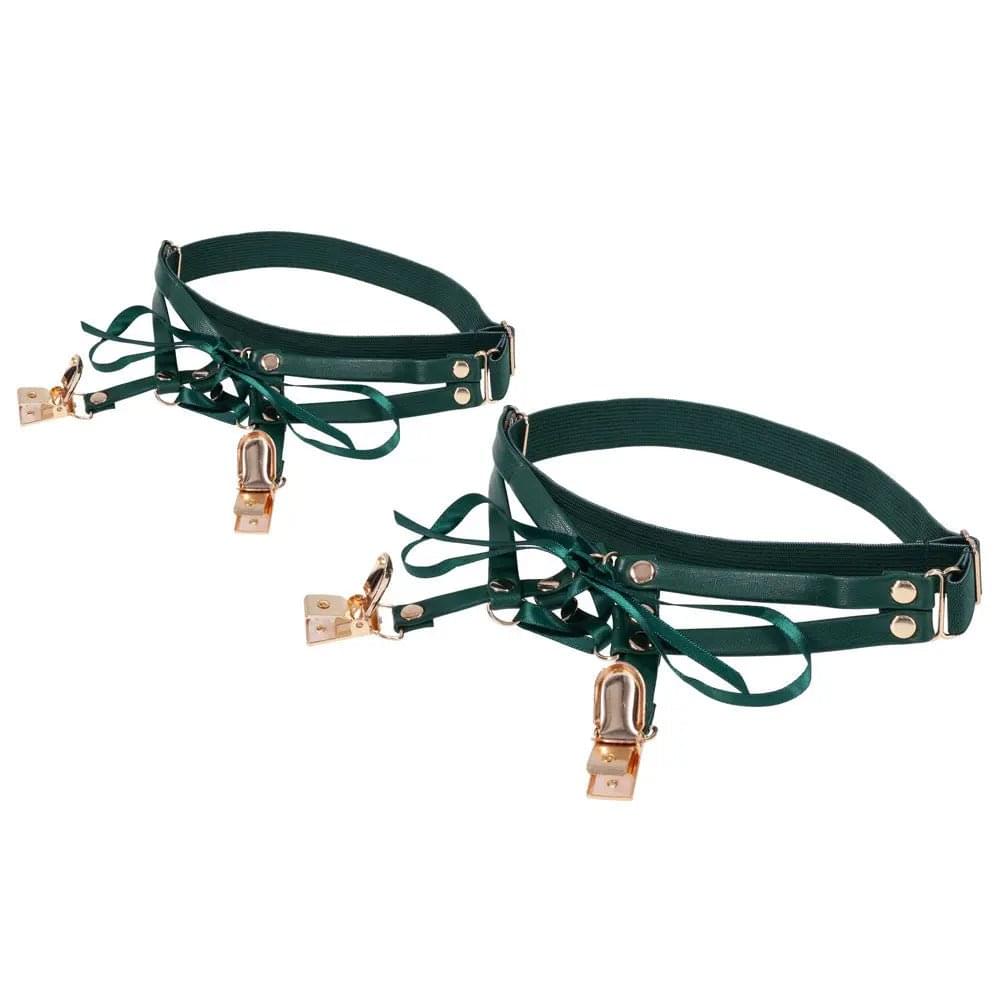 Sex & Mischief Indica Laced Up Garters - /Gold Garters - Set of 2 Sportsheets Discreet Intimate Essentials.
