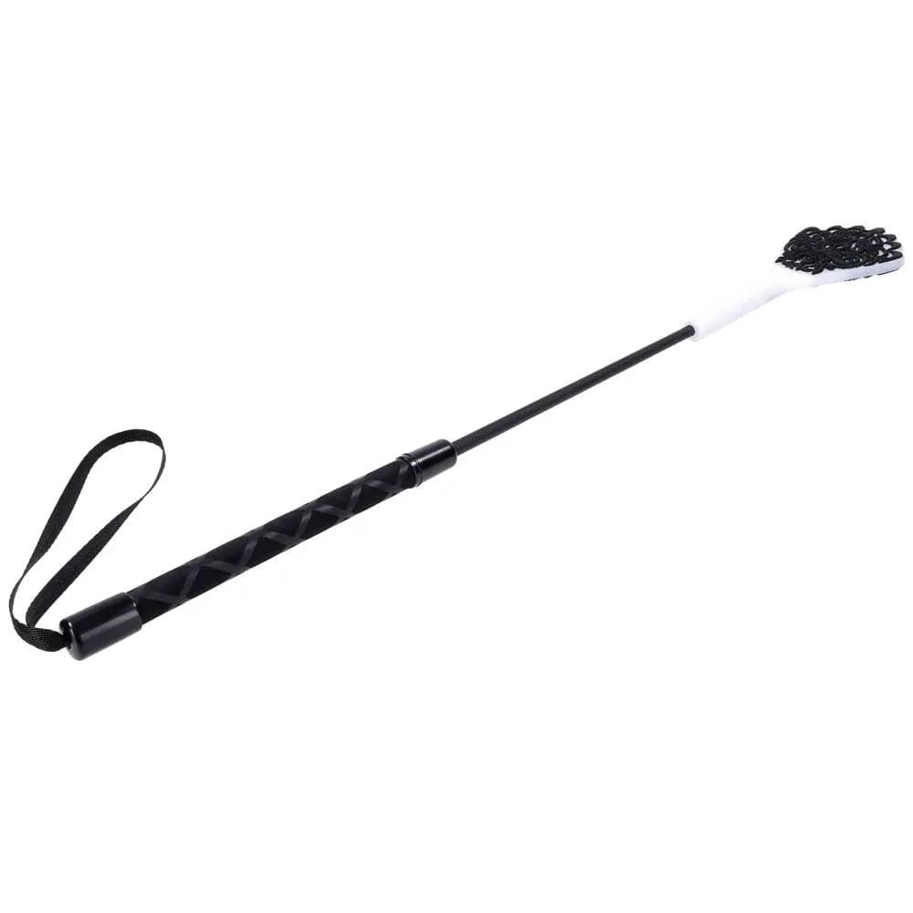 Sex & Mischief Lace Silicone Crop - /White 50 cm Crop Whip Sportsheets Discreet Intimate Essentials.