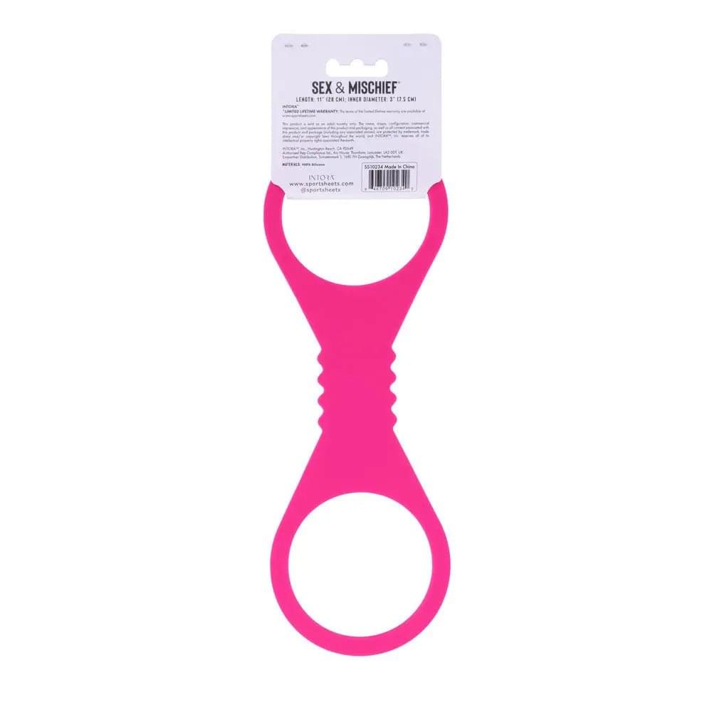 Sex & Mischief Large Hot  Silicone Cuffs - Hot  Large Restraints Sportsheets Discreet Intimate Essentials.
