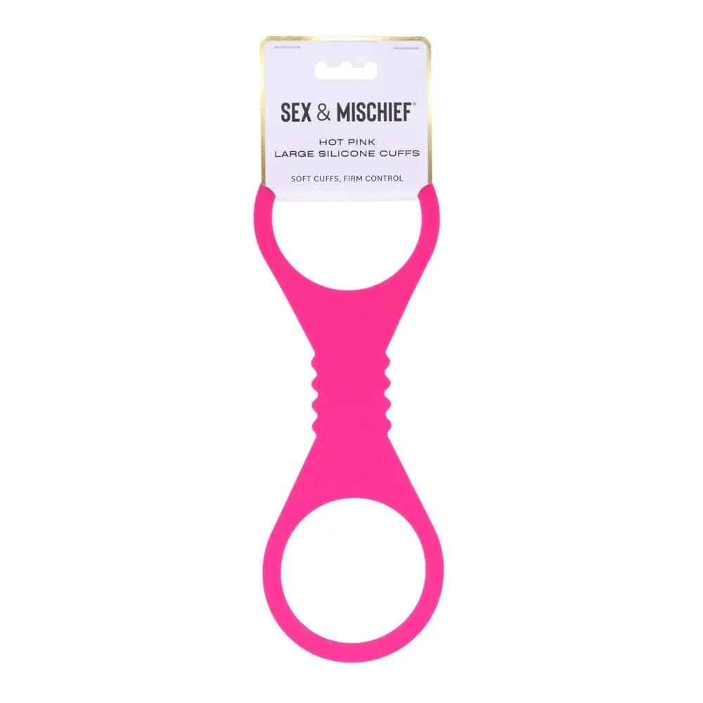 Sex & Mischief Large Hot  Silicone Cuffs - Hot  Large Restraints Sportsheets Discreet Intimate Essentials.