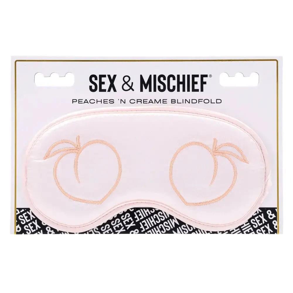 Sex & Mischief Peaches n CreaMe Blindfold - Peach Eyemask Sportsheets Discreet Intimate Essentials.