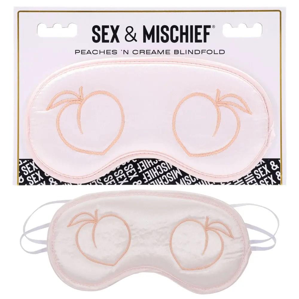 Sex & Mischief Peaches n CreaMe Blindfold - Peach Eyemask Sportsheets Discreet Intimate Essentials.