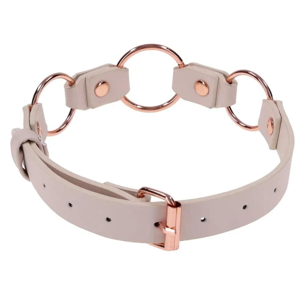 Sex & Mischief Peaches n CreaMe Ring Day Collar - Peach Bondage Collar Sportsheets Discreet Intimate Essentials.